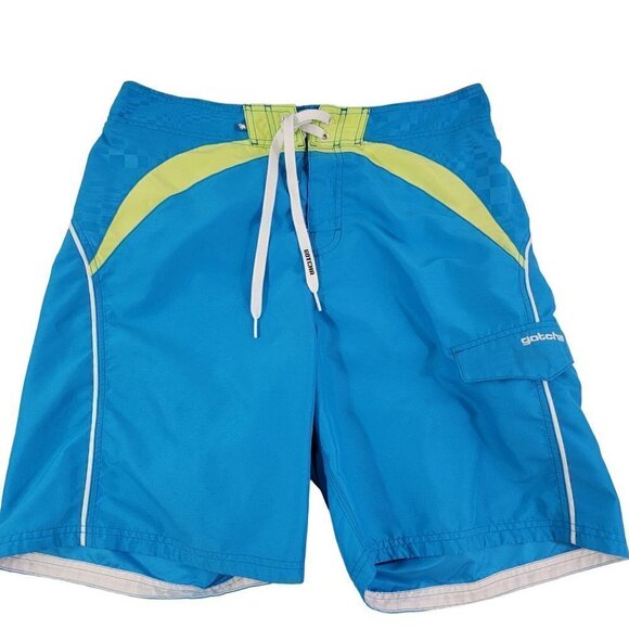 Gotcha Men’s Size Medium Drawstring Waist Swim Trunks Board Shorts with Pocket - Picture 8 of 13